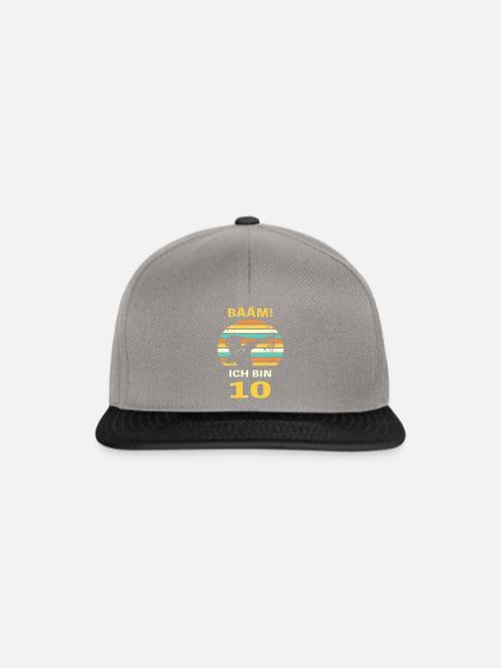 10. Geburtstag 10 Jahre Geschenk Dab - Snapback Cap - Graphit/Schwarz