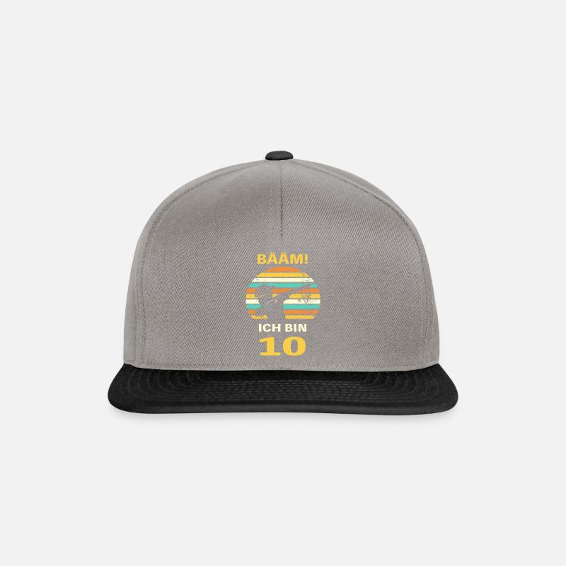 10. Geburtstag 10 Jahre Geschenk Dab - Snapback Cap - Graphit/Schwarz
