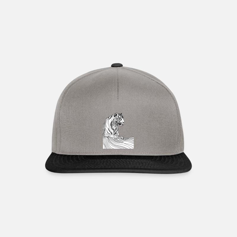 Tiger-Kunstlinien #tiger - Snapback Cap - Graphit/Schwarz