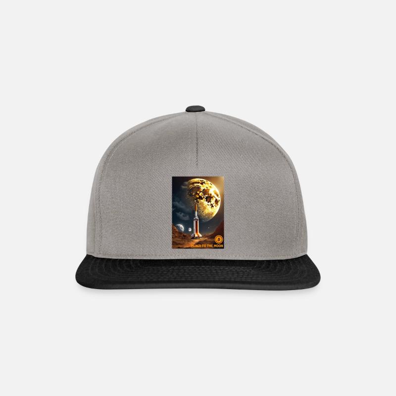 To the moon! - Snapback Cap - Graphit/Schwarz