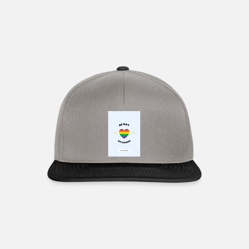 BE GAY - Snapback Cap - Graphit/Schwarz