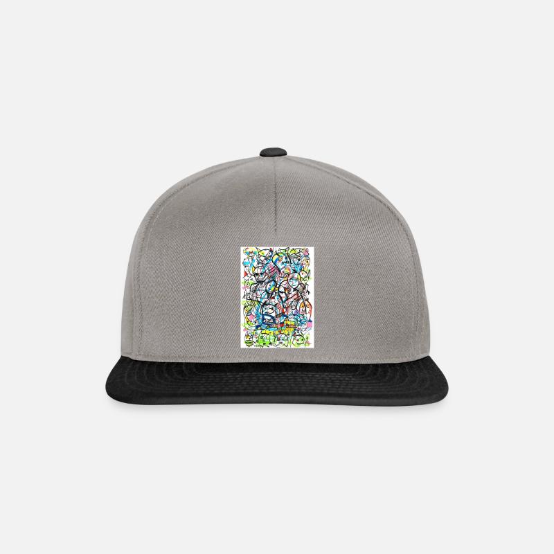 Cute creature graffiti art - Snapback Cap - graphite/black