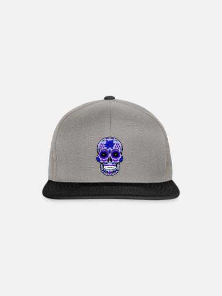 Sugar skull Schädel Halloween - Snapback Cap - Graphit/Schwarz