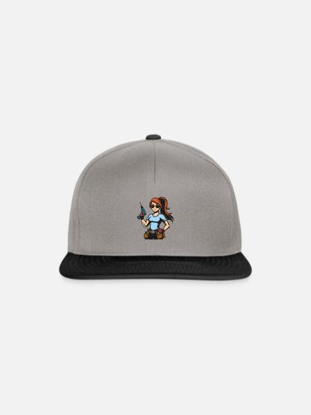 Rothaarig - Handwerker Design für die rothaarige F - Snapback Cap - Graphit/Schwarz