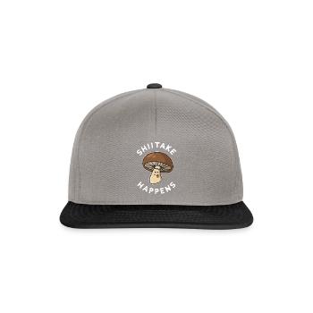 Shiitake arrive cadeau - Casquette snapback - gris graphite/noir - Devant