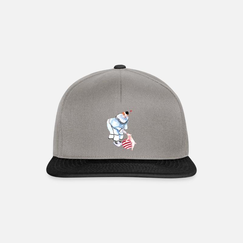 Zirkus Clown mit Schwein und Ball - Snapback Cap - Graphit/Schwarz
