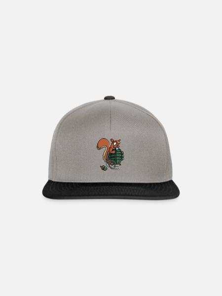 Eichhörnchen Granate - Snapback Cap - Graphit/Schwarz