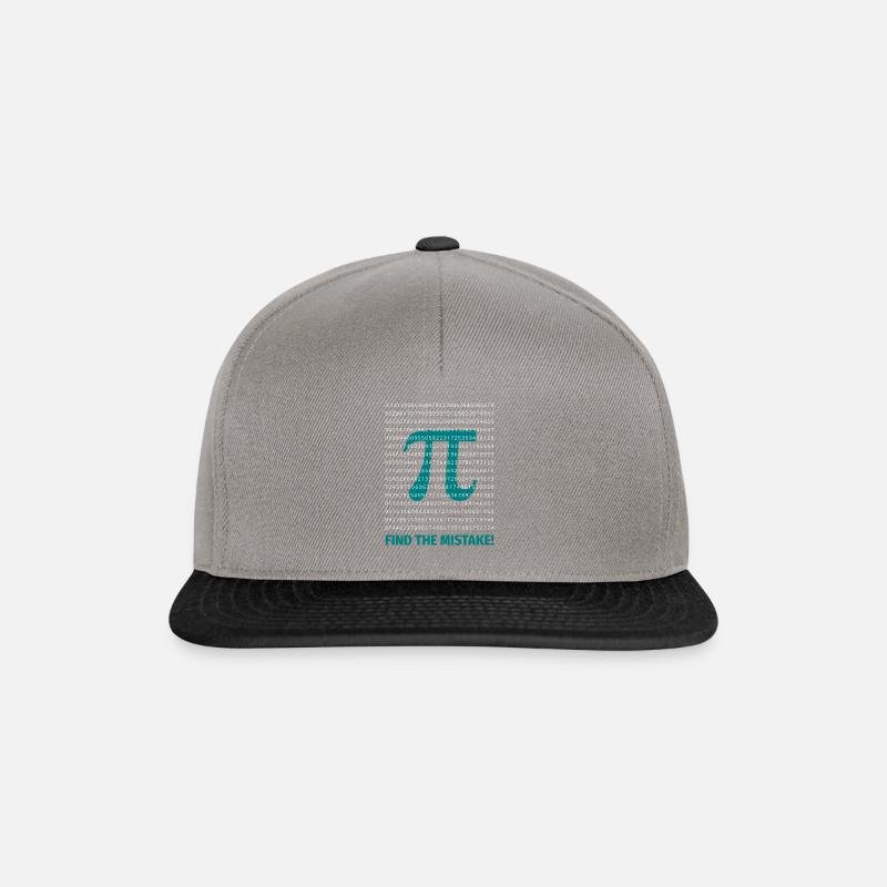 Pi Trouver l'erreur 3.14 - Math Genius - Nerd Number - Casquette snapback - gris graphite/noir
