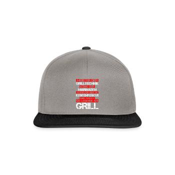 Légende au barbecue - Barbecue - Casquette snapback - gris graphite/noir - Devant