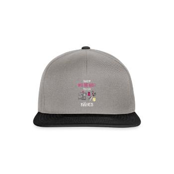 Macht was ihr wollt, ich geh nähen lustiges - Snapback Cap - Graphit/Schwarz - Vorne