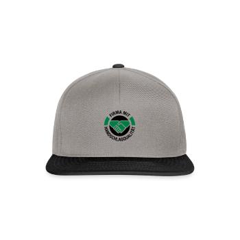 Qualité de poignée de main Logo noir - Casquette snapback - gris graphite/noir - Devant