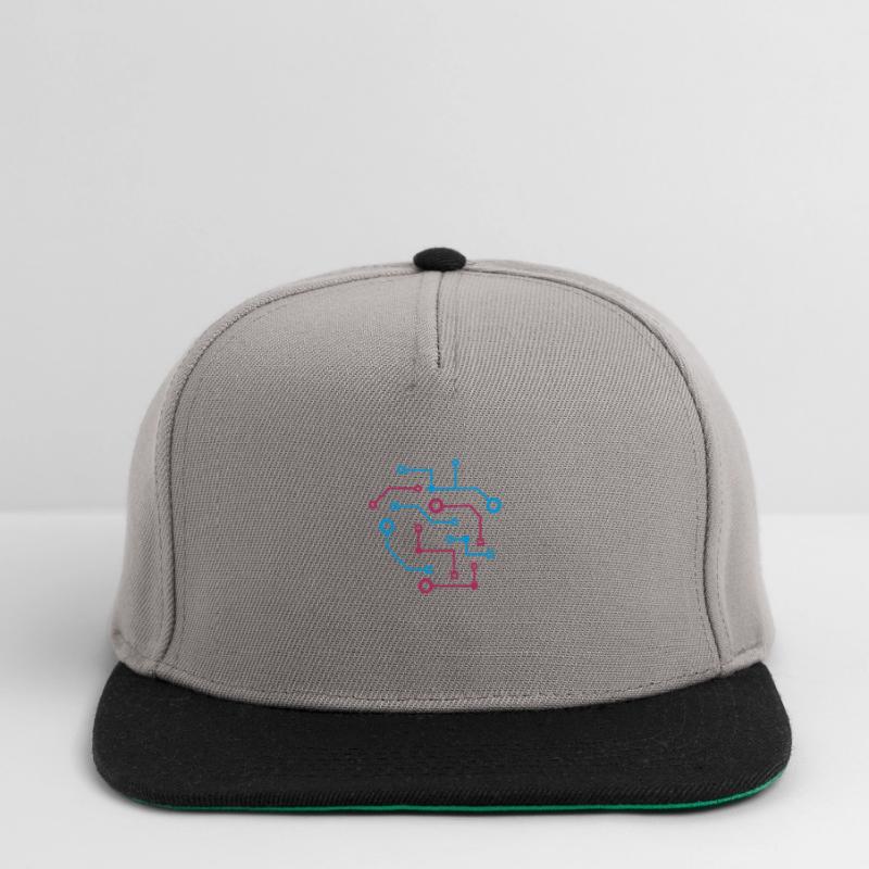 Computer Nerd CPU Data Circuit Electrical Snapback Cap