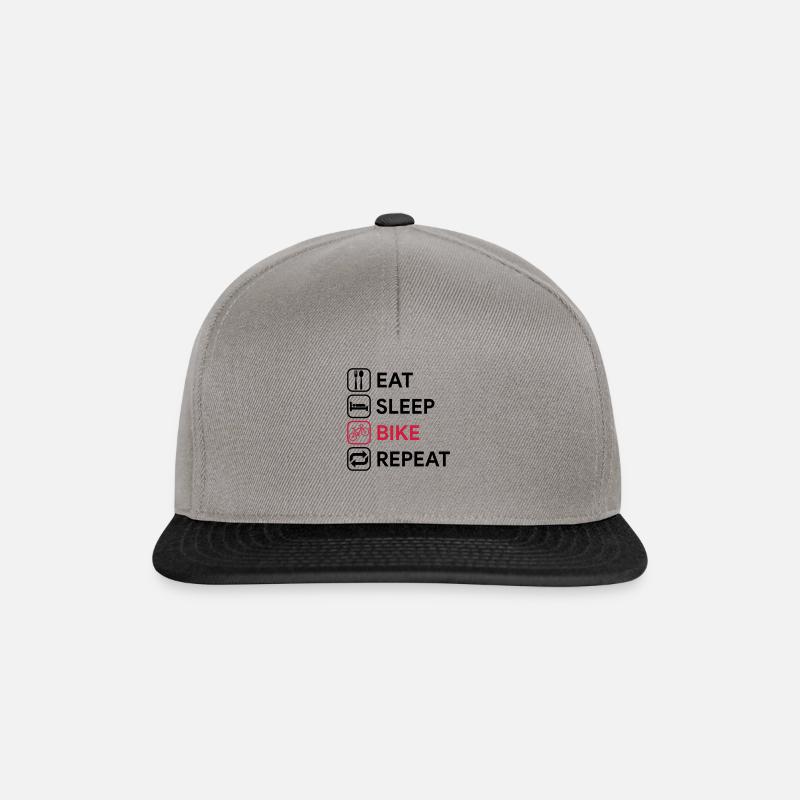 eat sleep bike repeat - Snapback Cap - Graphit/Schwarz