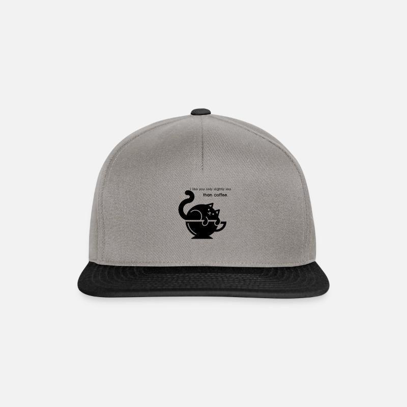 Cat an Coffee - Snapback Cap - Graphit/Schwarz