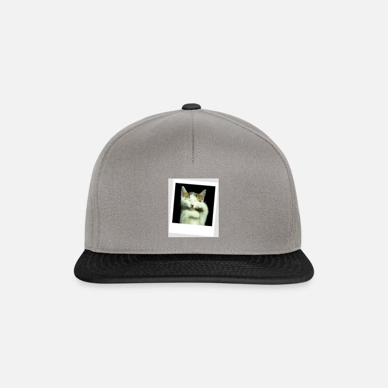 Chat - Casquette snapback - gris graphite/noir