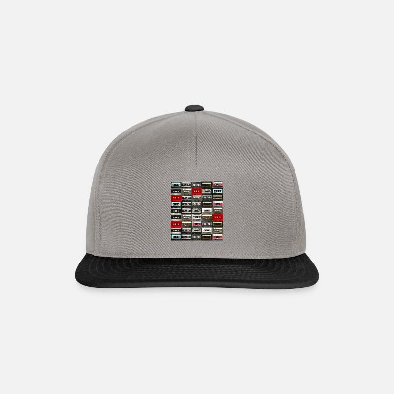 Cassettes REtro Designs - Casquette snapback - gris graphite/noir