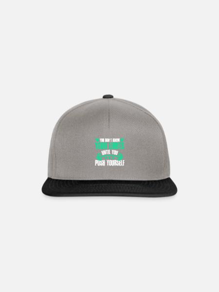 no limit push fitness - Snapback Cap - Graphit/Schwarz