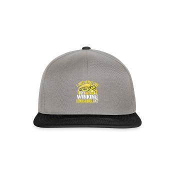 Leopard Gecko Lizard Reptiles Herpetologist - Snapback Cap - graphite/black - Front