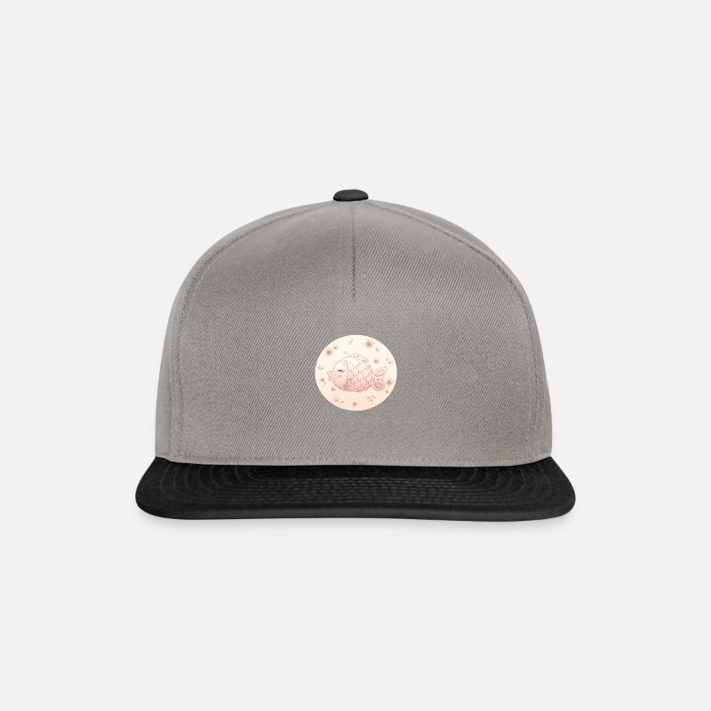 Sakura Fish - Snapback Cap - Graphit/Schwarz