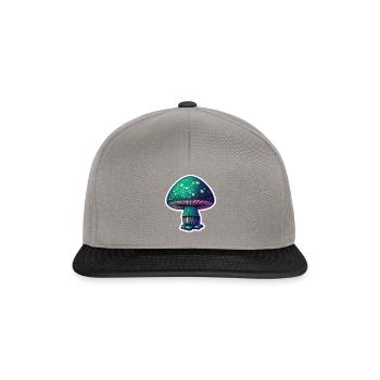 Champignon psychédélique - Casquette snapback - gris graphite/noir - Devant