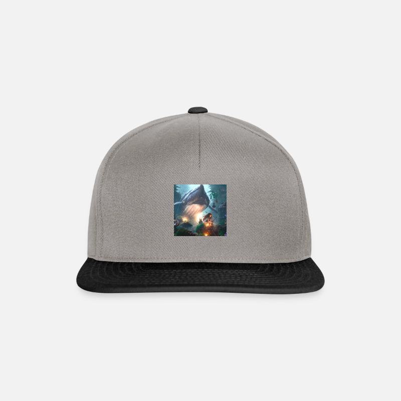 Creature in magical forest - Snapback Cap - graphite/black