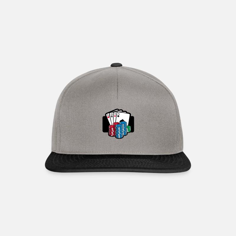 Poker Chips - Snapback Cap - graphite/black