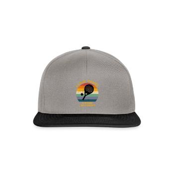 I Like Padel and Maybe Like 3 People - Snapback Cap - graphite/black - Front