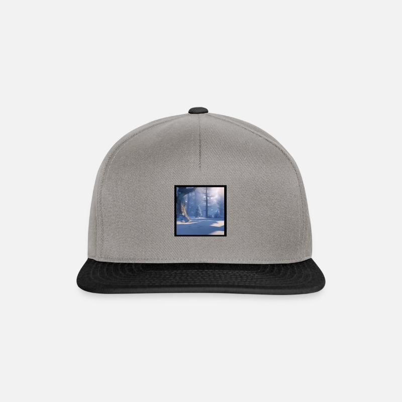 Eine verschneite Winterlandschaft - Snapback Cap - Graphit/Schwarz