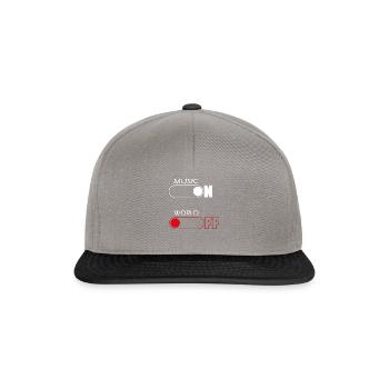 On and Off Buttons, music, world - Casquette snapback - gris graphite/noir - Devant