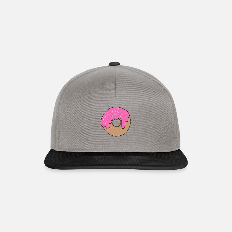 Pinker Donut Donut worry Candy Süßigkeiten Dessert - Snapback Cap - Graphit/Schwarz