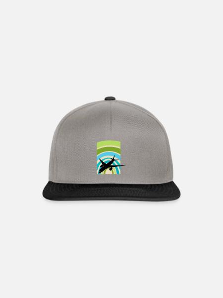 Luftfahrt Flugzeug - Snapback Cap - Graphit/Schwarz