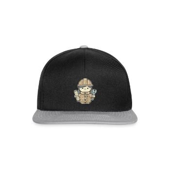 Knitted Miss Engeneer - Snapback Cap - Schwarz/Grau - Vorne