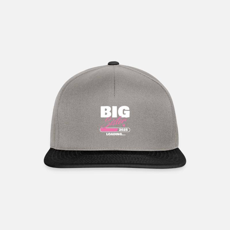 Big Sister 2025 Loading - Ankündigung der Geschwister - Snapback Cap - Graphit/Schwarz