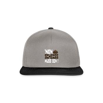 nen scheiss muss ich - Snapback Cap - Graphit/Schwarz - Vorne