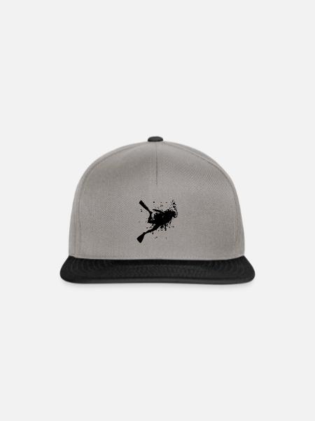 Diving Damen Free Dive Diver Scuba Diver - Snapback Cap - Graphit/Schwarz