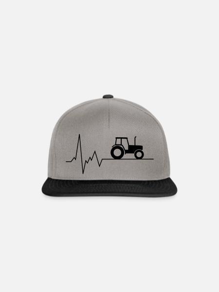 herzschlag traktor - Snapback Cap - Graphit/Schwarz