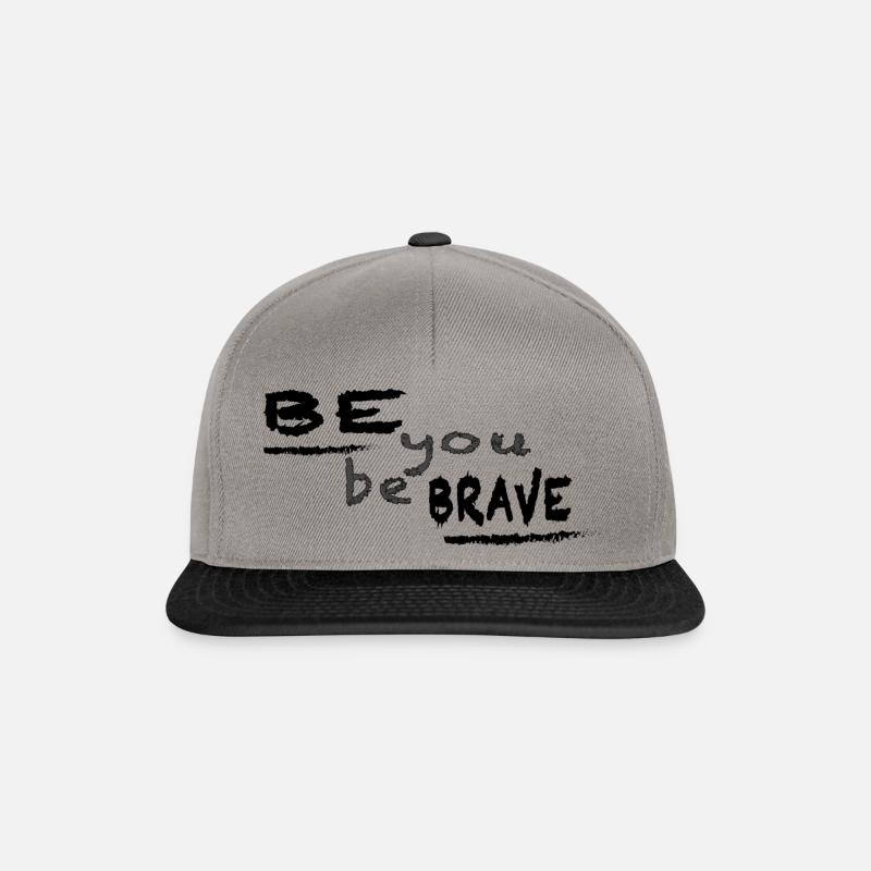 Be You - Be Brave Lettering Logo - Snapback Cap - Graphit/Schwarz