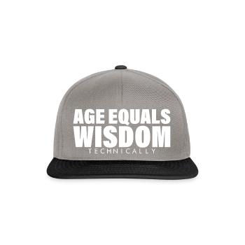 Age Equals Wisdom Technically - Snapback Cap - Graphit/Schwarz - Vorne