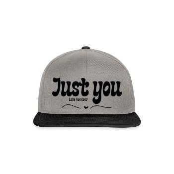Juste Toi - Amour Éternel - Nur du - Snapback Cap - Graphit/Schwarz - Vorne