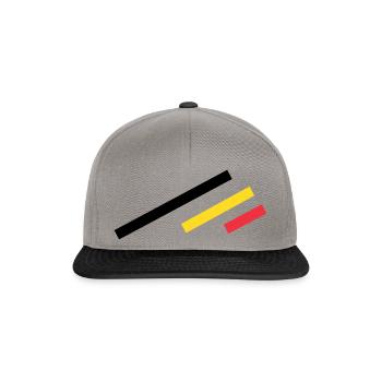 Belgien Streifen - Snapback Cap - Graphit/Schwarz - Vorne