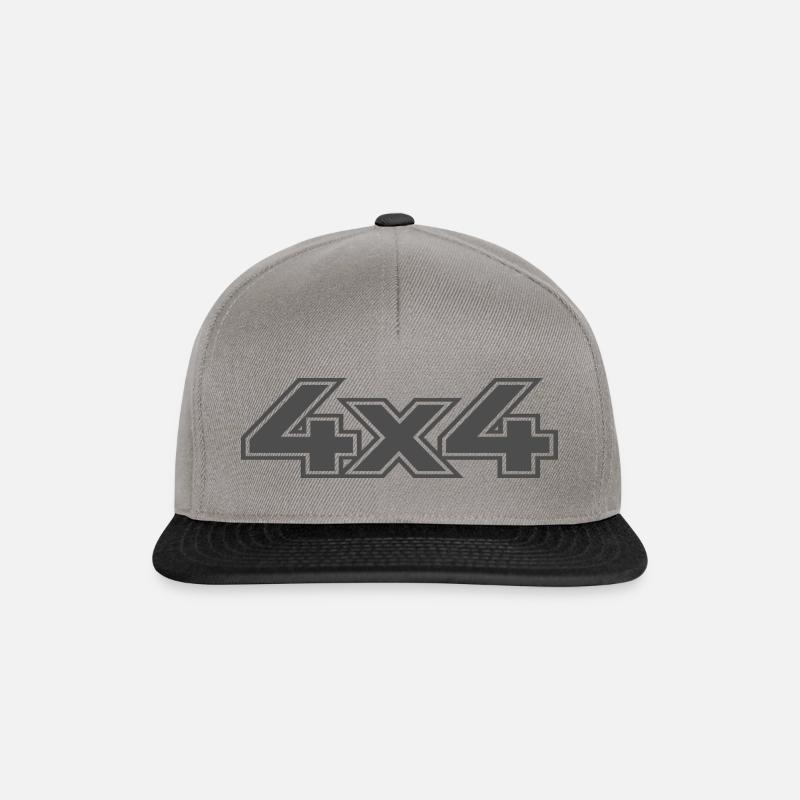 4x4 Offroad , Allrad - Snapback Cap - Graphit/Schwarz