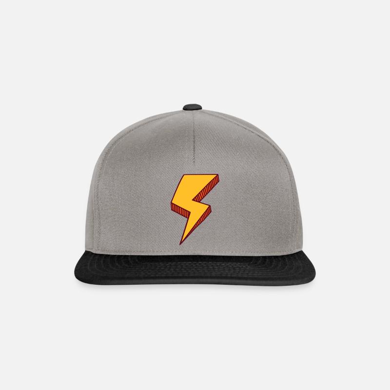 Flash symbol form - Casquette snapback - gris graphite/noir