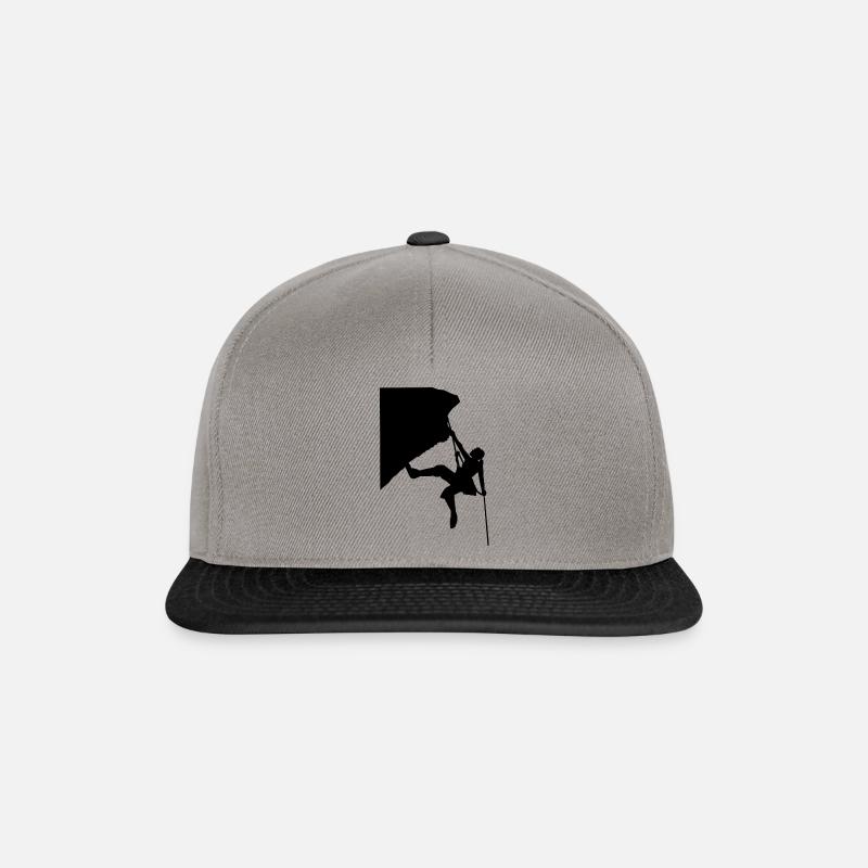 Klettern, Kletterin. - Snapback Cap - Graphit/Schwarz