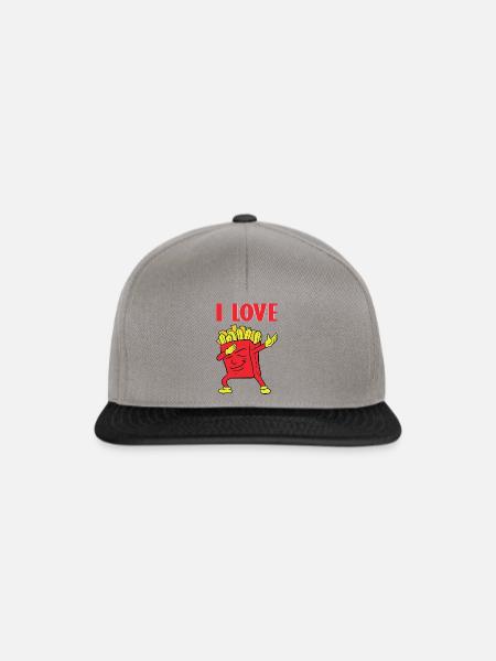 Dabbing Dab Pommes frites French Fries Fritten - Snapback Cap - Graphit/Schwarz