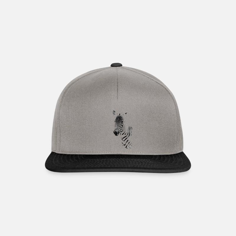Zebra head - Snapback Cap - graphite/black