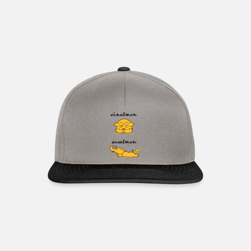 Yoga elephant gold - Snapback Cap - graphite/black