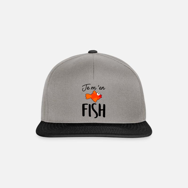 Ich bin FISCH - Snapback Cap - Graphit/Schwarz