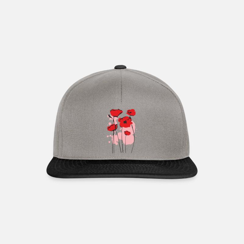 Mohn - Snapback Cap - Graphit/Schwarz