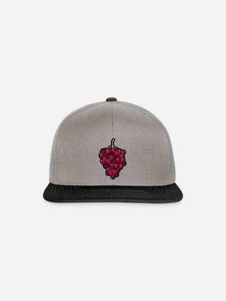 Smiley Grapes - Snapback Cap - Graphit/Schwarz