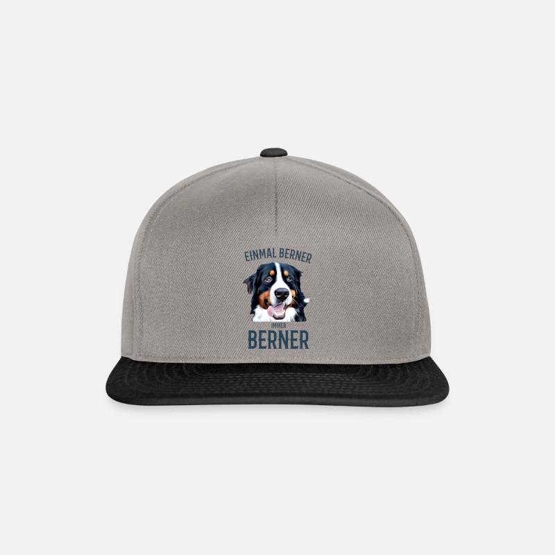 Berner Sennenhund Bern Geschenk Hundehalter - Snapback Cap - Graphit/Schwarz